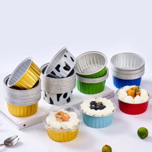 Aluminum Baking Cups For Cupcakes Barbeque Ice-creams Rolled Rim