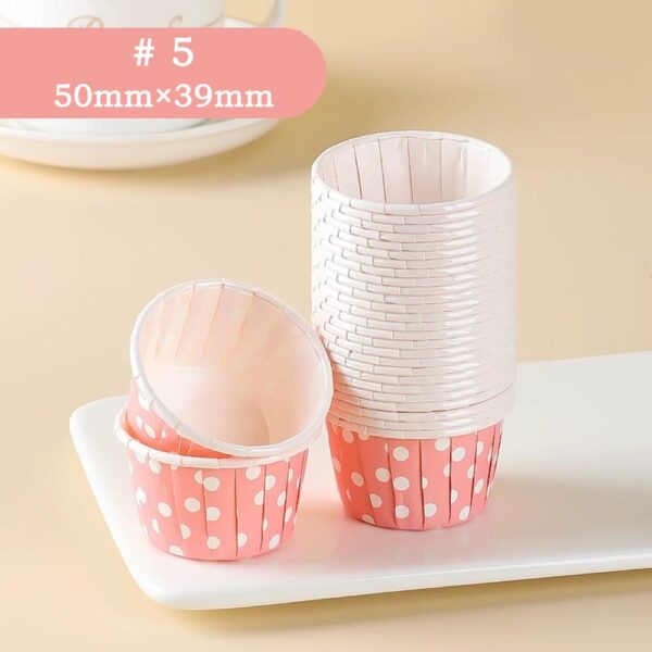 Cupcakes and Muffins Baking Cups With Dots Non-Stick Grease Proofing Cups Mini - Image 11