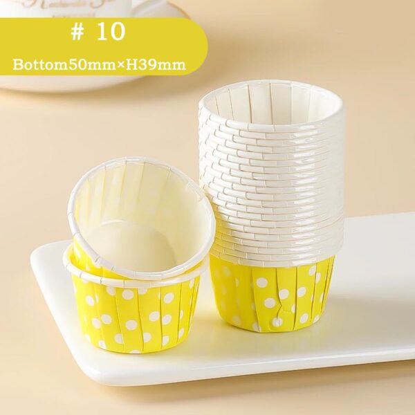 Cupcakes and Muffins Baking Cups With Dots Non-Stick Grease Proofing Cups Mini - Image 16