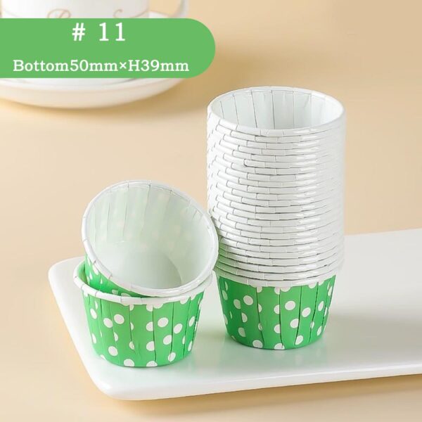 Cupcakes and Muffins Baking Cups With Dots Non-Stick Grease Proofing Cups Mini - Image 17