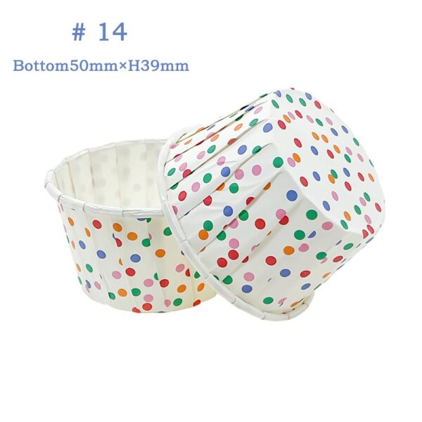 Cupcakes and Muffins Baking Cups With Dots Non-Stick Grease Proofing Cups Mini - Image 20