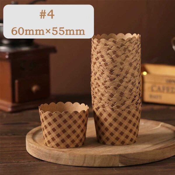Muffin Paper Cups Heavy Duty Thick Kraft Cupcake Liners Medium/Small - Image 5