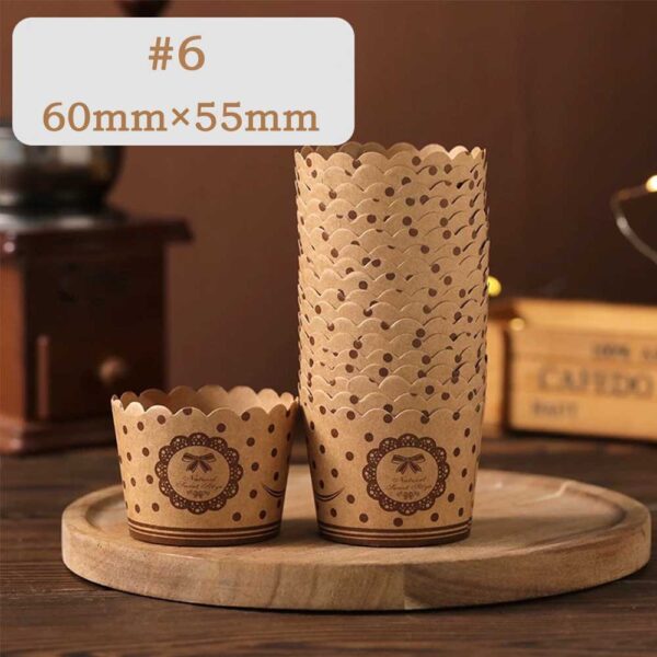 Muffin Paper Cups Heavy Duty Thick Kraft Cupcake Liners Medium/Small - Image 7