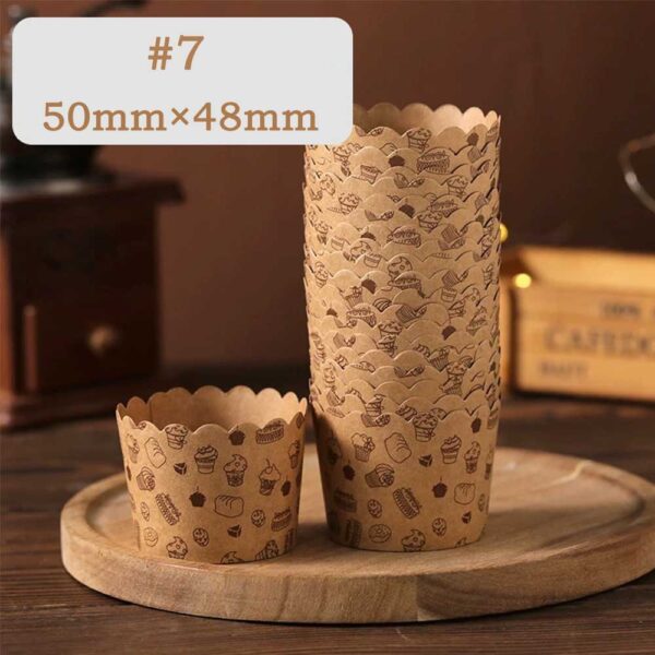 Muffin Paper Cups Heavy Duty Thick Kraft Cupcake Liners Medium/Small - Image 8
