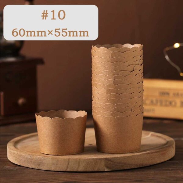 Muffin Paper Cups Heavy Duty Thick Kraft Cupcake Liners Medium/Small - Image 11