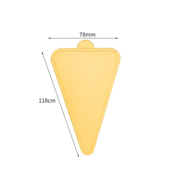 Mokamart Cake Pad Golden Paper Tray Easy Release Mousse Paper Mat With Handle - Image 4