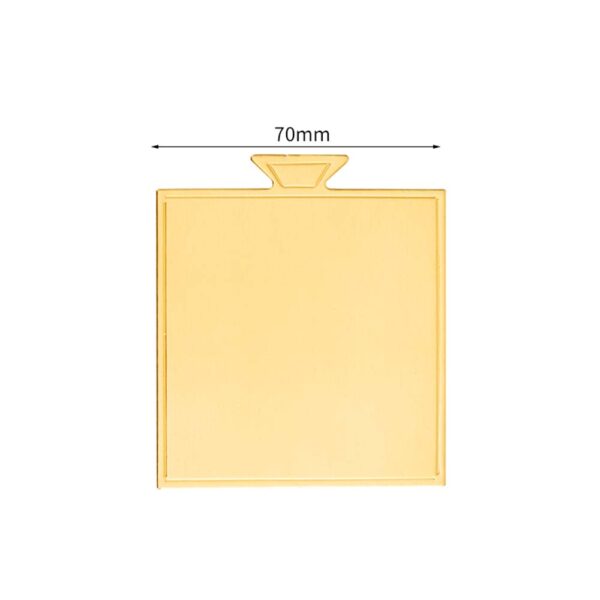 Mokamart Cake Pad Golden Paper Tray Easy Release Mousse Paper Mat With Handle - Image 5