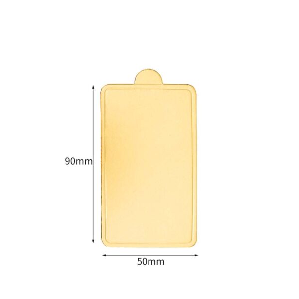 Mokamart Cake Pad Golden Paper Tray Easy Release Mousse Paper Mat With Handle - Image 8