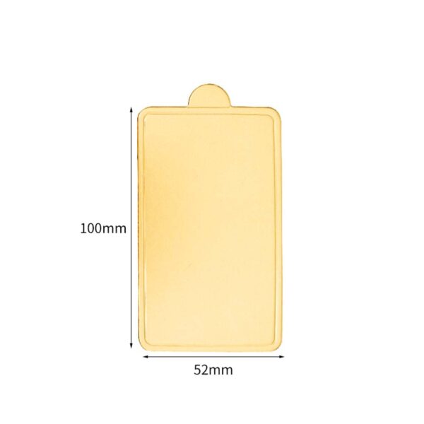 Mokamart Cake Pad Golden Paper Tray Easy Release Mousse Paper Mat With Handle - Image 9