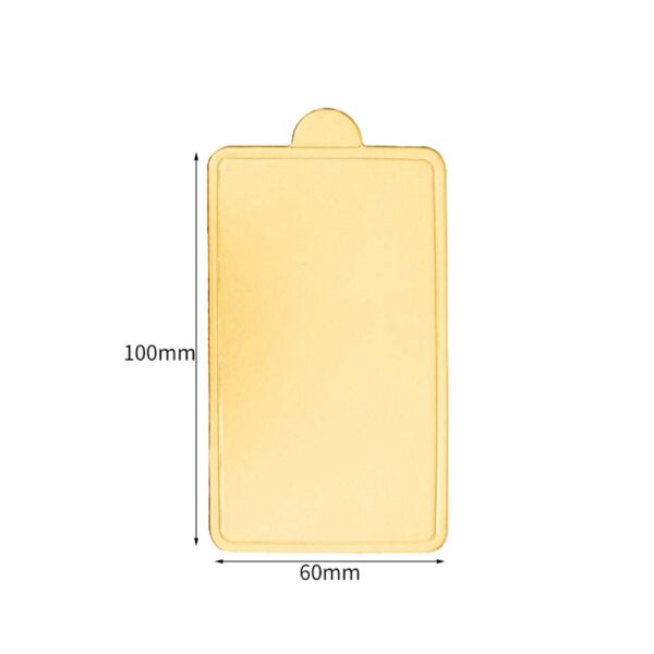 Mokamart Cake Pad Golden Paper Tray Easy Release Mousse Paper Mat With Handle - Image 10