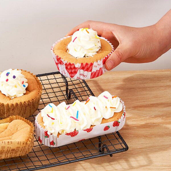 PE Coated Big Cupcake Liner Boat Shape Non-Stick Baking Paper - Image 3