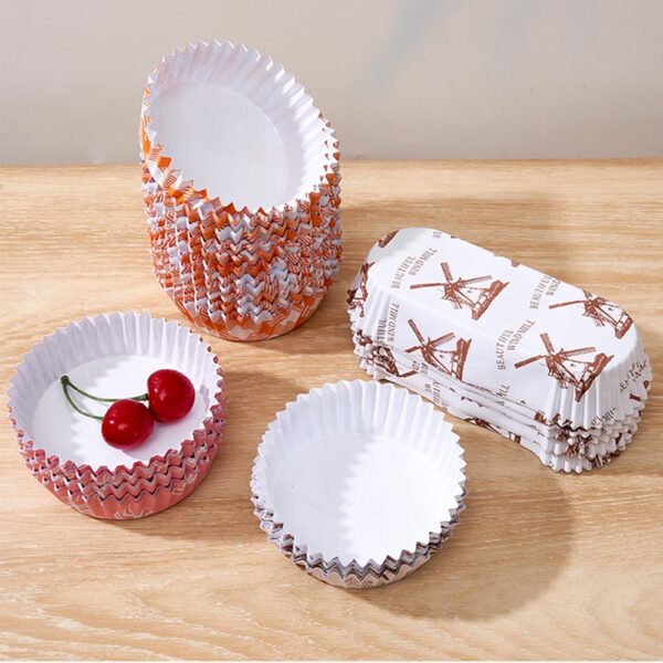 PE Coated Big Cupcake Liner Boat Shape Non-Stick Baking Paper - Image 2