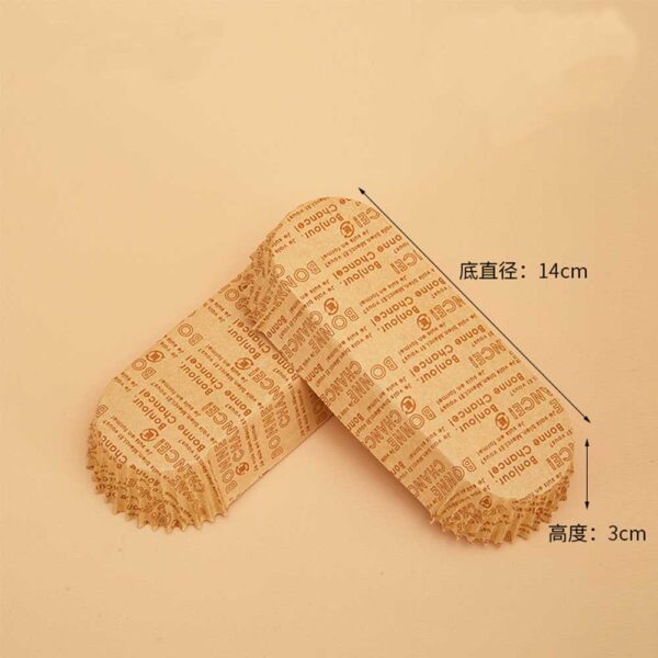 PE Coated Big Cupcake Liner Boat Shape Non-Stick Baking Paper - Image 11