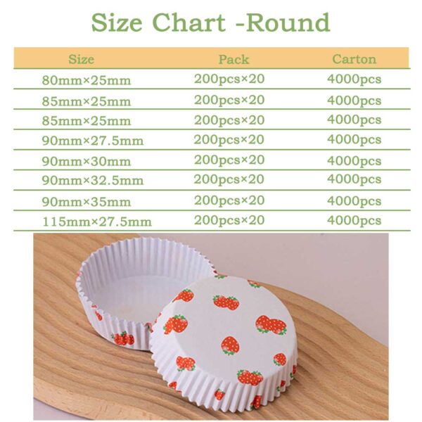 PE Coated Big Cupcake Liner Boat Shape Non-Stick Baking Paper - Image 8