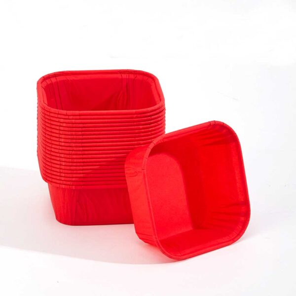 Rolled Rim Parchment Paper Liner Cupcake Wrapper Grease Proof Baking Cups Square - Image 10