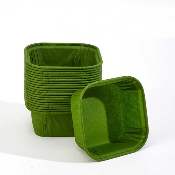Rolled Rim Parchment Paper Liner Cupcake Wrapper Grease Proof Baking Cups Square - Image 12
