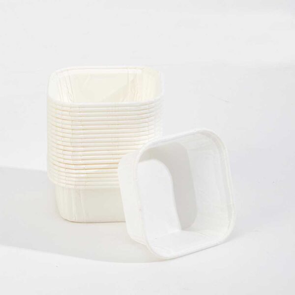 Rolled Rim Parchment Paper Liner Cupcake Wrapper Grease Proof Baking Cups Square - Image 13