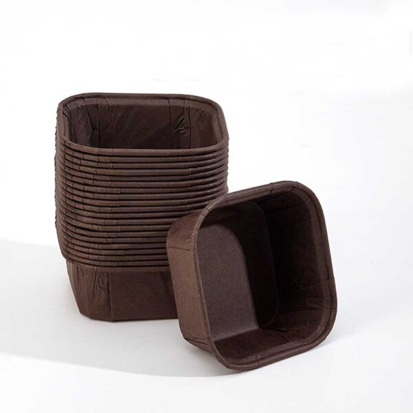 Rolled Rim Parchment Paper Liner Cupcake Wrapper Grease Proof Baking Cups Square - Image 14