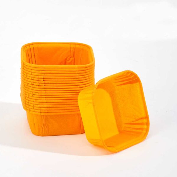 Rolled Rim Parchment Paper Liner Cupcake Wrapper Grease Proof Baking Cups Square - Image 7