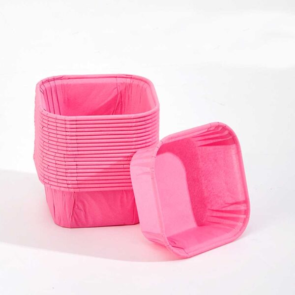 Rolled Rim Parchment Paper Liner Cupcake Wrapper Grease Proof Baking Cups Square - Image 8