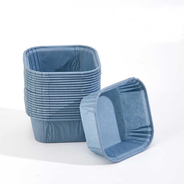 Rolled Rim Parchment Paper Liner Cupcake Wrapper Grease Proof Baking Cups Square - Image 9