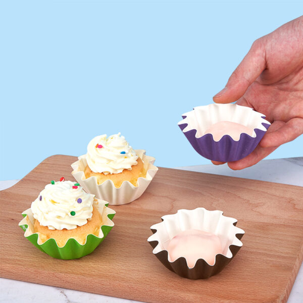 Heavy Duty Pudding Paper Cups PE Coated Non-Stick Baking Cups - Image 3