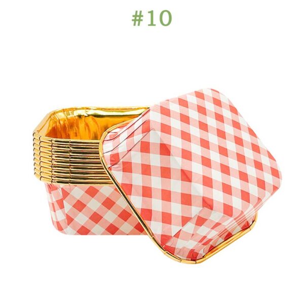 Rolled Rim Parchment Paper Liner Cupcake Wrapper Grease Proof Baking Cups Square - Image 44