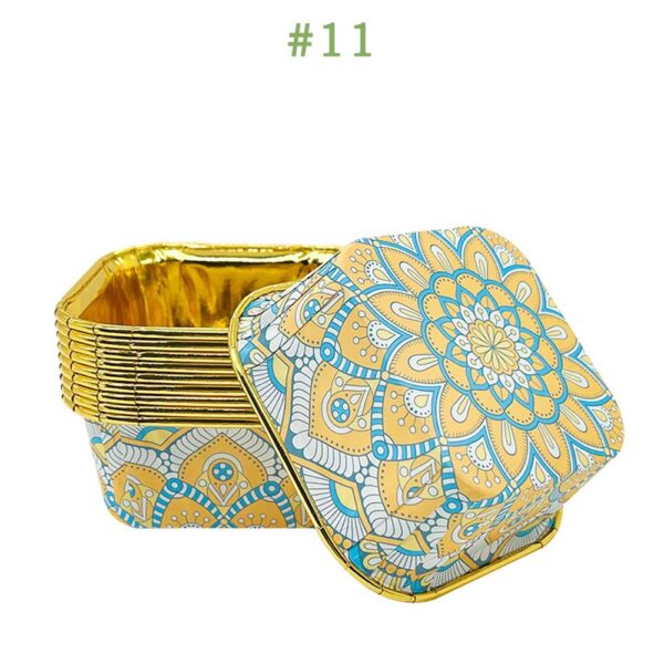 Rolled Rim Parchment Paper Liner Cupcake Wrapper Grease Proof Baking Cups Square - Image 30