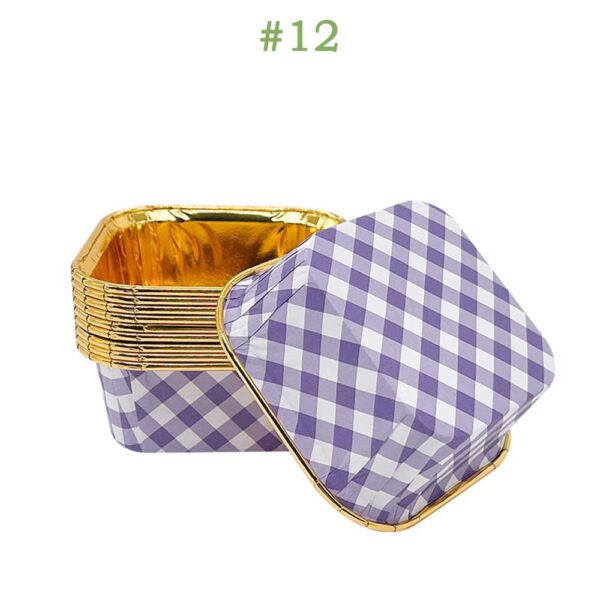 Rolled Rim Parchment Paper Liner Cupcake Wrapper Grease Proof Baking Cups Square - Image 45