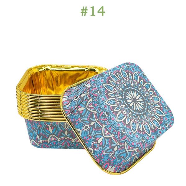 Rolled Rim Parchment Paper Liner Cupcake Wrapper Grease Proof Baking Cups Square - Image 32