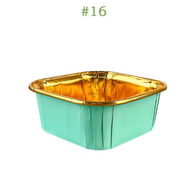 Rolled Rim Parchment Paper Liner Cupcake Wrapper Grease Proof Baking Cups Square - Image 19