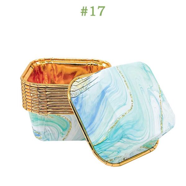 Rolled Rim Parchment Paper Liner Cupcake Wrapper Grease Proof Baking Cups Square - Image 37