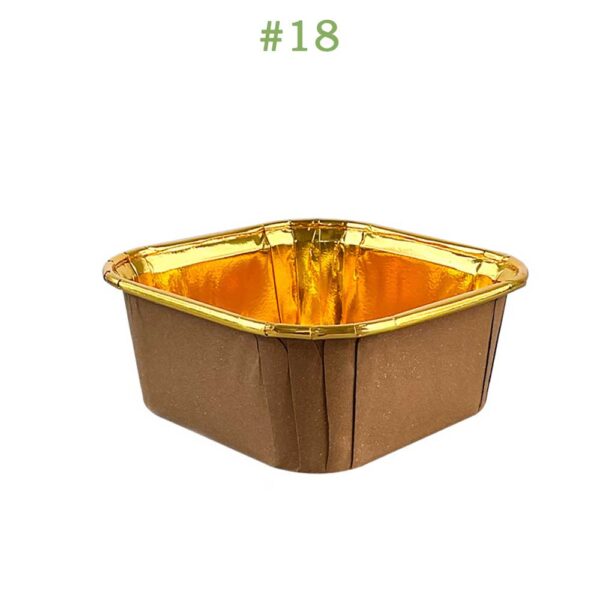 Rolled Rim Parchment Paper Liner Cupcake Wrapper Grease Proof Baking Cups Square - Image 20