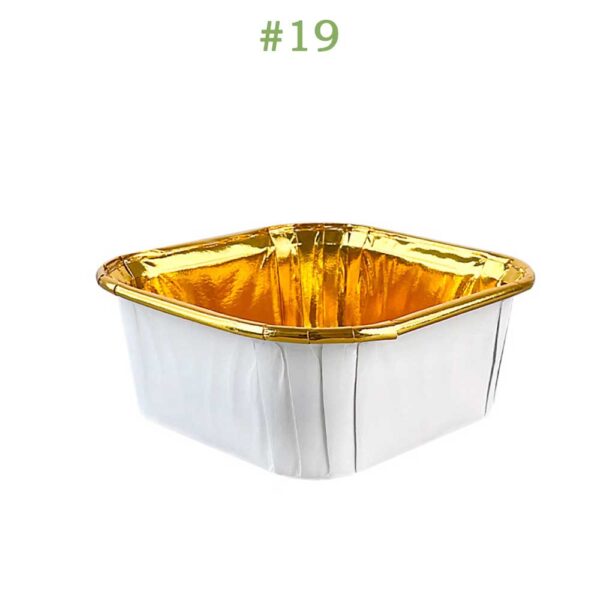 Rolled Rim Parchment Paper Liner Cupcake Wrapper Grease Proof Baking Cups Square - Image 21