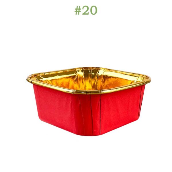 Rolled Rim Parchment Paper Liner Cupcake Wrapper Grease Proof Baking Cups Square - Image 22