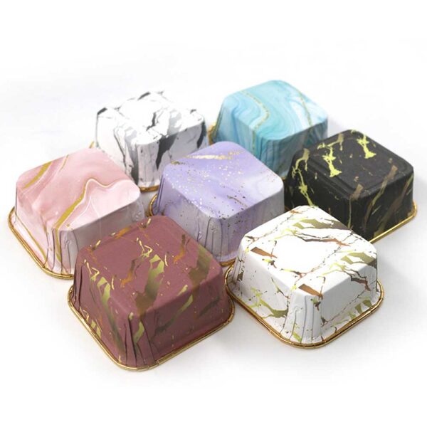 Rolled Rim Parchment Paper Liner Cupcake Wrapper Grease Proof Baking Cups Square - Image 33