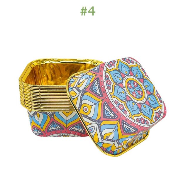 Rolled Rim Parchment Paper Liner Cupcake Wrapper Grease Proof Baking Cups Square - Image 27