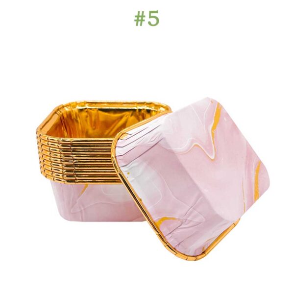 Rolled Rim Parchment Paper Liner Cupcake Wrapper Grease Proof Baking Cups Square - Image 35
