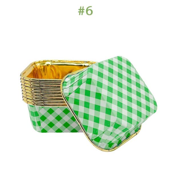 Rolled Rim Parchment Paper Liner Cupcake Wrapper Grease Proof Baking Cups Square - Image 43