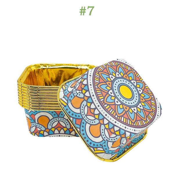 Rolled Rim Parchment Paper Liner Cupcake Wrapper Grease Proof Baking Cups Square - Image 28