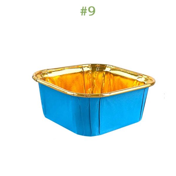 Rolled Rim Parchment Paper Liner Cupcake Wrapper Grease Proof Baking Cups Square - Image 18