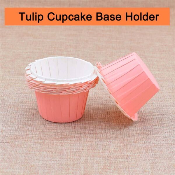 Tulip Cupcake Liners With Base Holder Non-Stick Grease Proof Baking Cups - Image 28