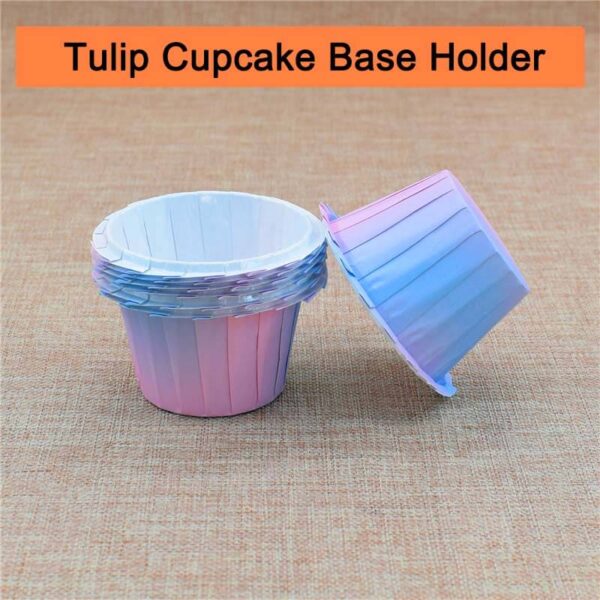 Tulip Cupcake Liners With Base Holder Non-Stick Grease Proof Baking Cups - Image 29