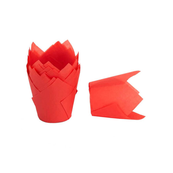 Tulip Cupcake Liners With Base Holder Non-Stick Grease Proof Baking Cups - Image 21