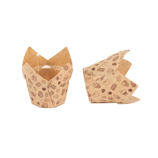 Tulip Cupcake Liners With Base Holder Non-Stick Grease Proof Baking Cups - Image 25