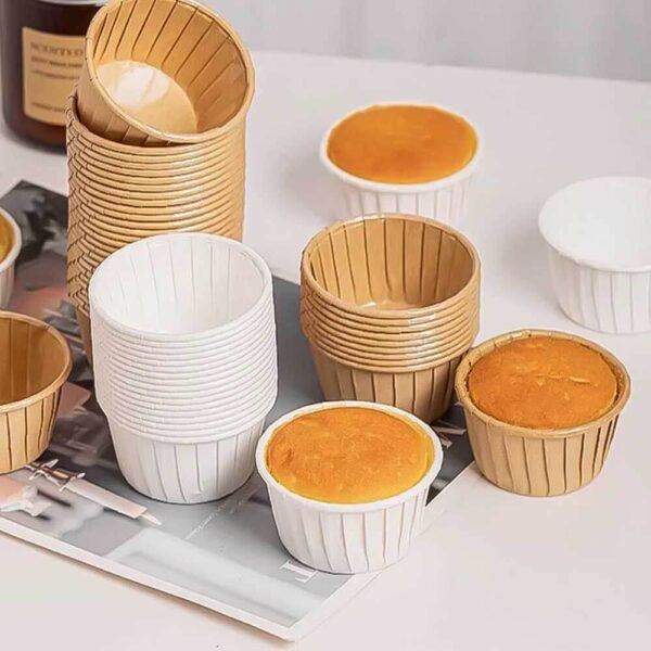 Disposable PE Coating Grease-Proofing Muffin Cups Mini Baking Cups - Image 2