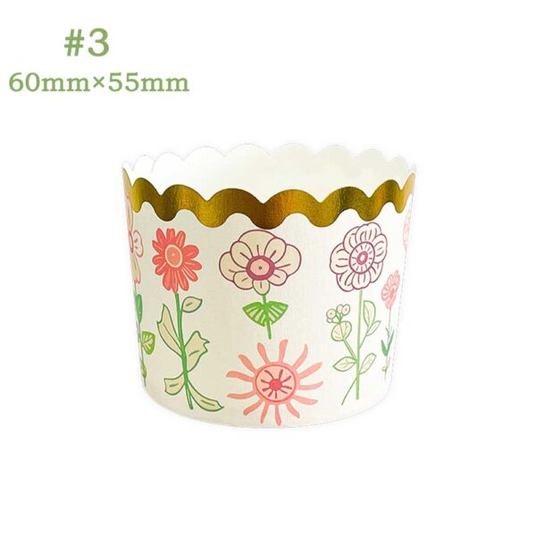 Printed Kraft Baking Cups Biodegradable Patterned Liners Compostable Cake Packaging - Image 5