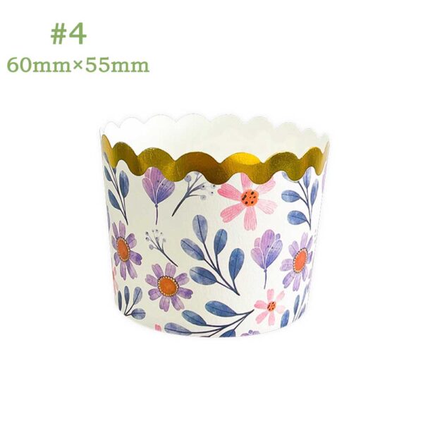 Printed Kraft Baking Cups Biodegradable Patterned Liners Compostable Cake Packaging - Image 2
