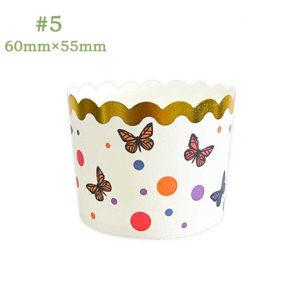 Printed Kraft Baking Cups Biodegradable Patterned Liners Compostable Cake Packaging - Image 6
