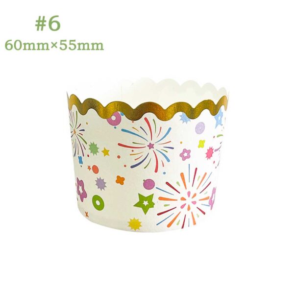 Printed Kraft Baking Cups Biodegradable Patterned Liners Compostable Cake Packaging - Image 7